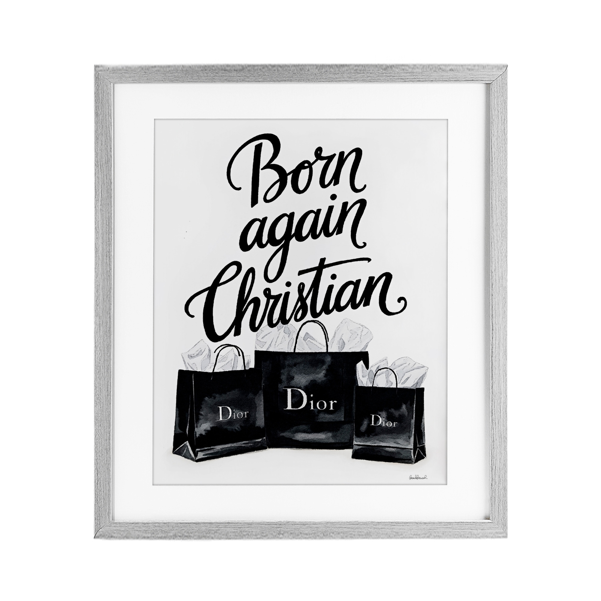 Stupell Shopping Born Again Christian Under Glass Framed Design By Amanda Greenwood