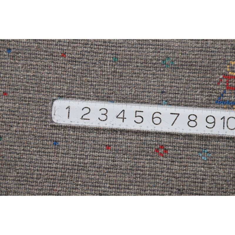 Hand Knotted Oriental 100% Wool Carpet Tribal Solid Greys & Charcoal Gabbeh Area Rug - 12' 5'' X 9' 3''