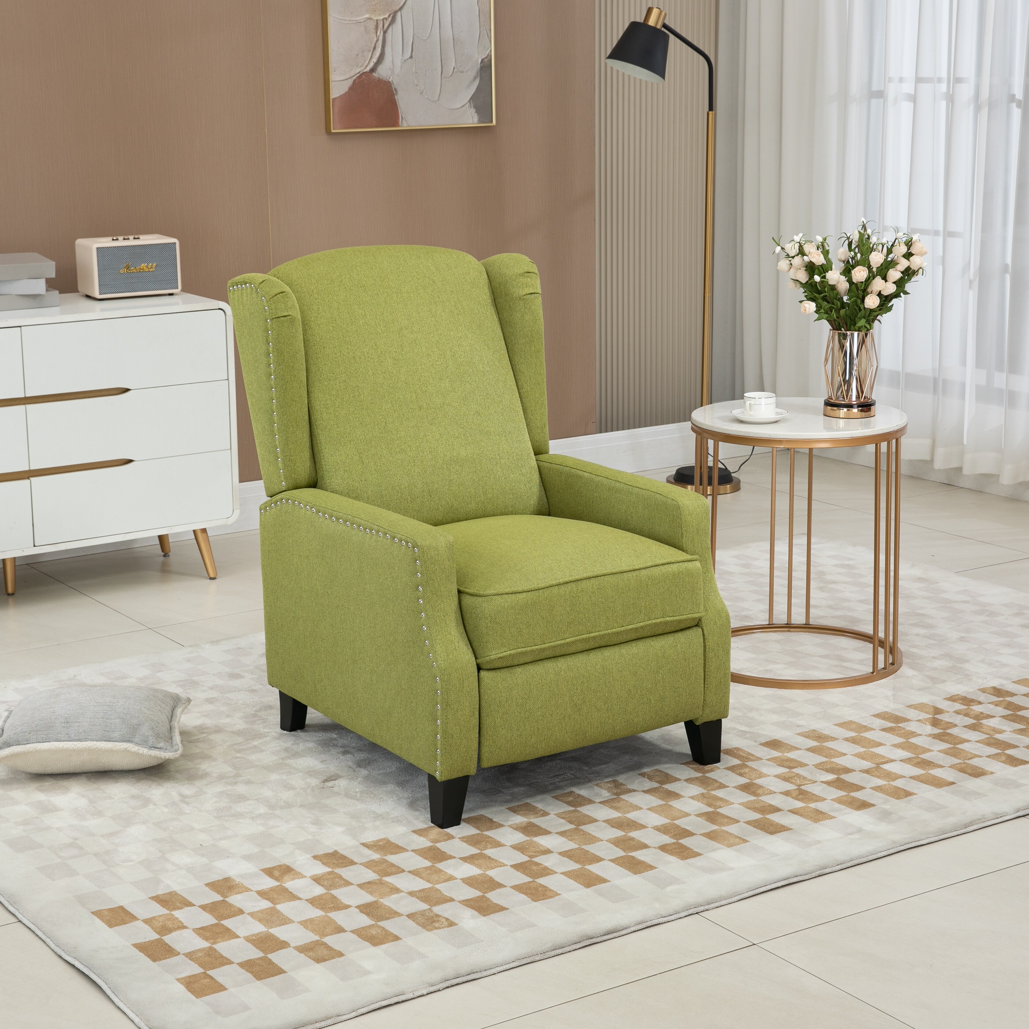 Lime green sales recliner chair