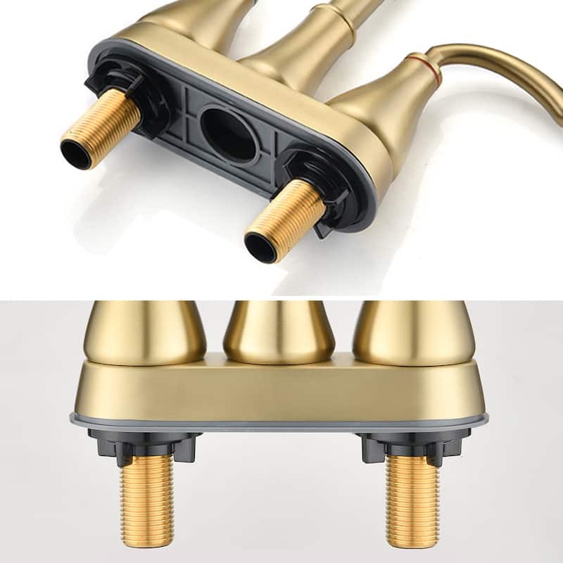 Topcraft Two Handle Bathroom Sink Faucet with Pop-Up Drainer