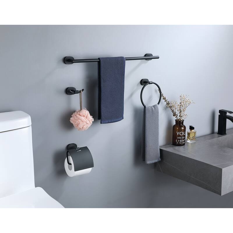 Wall Mounted 5 -Piece Bath Hardware Set Towel Holder Set