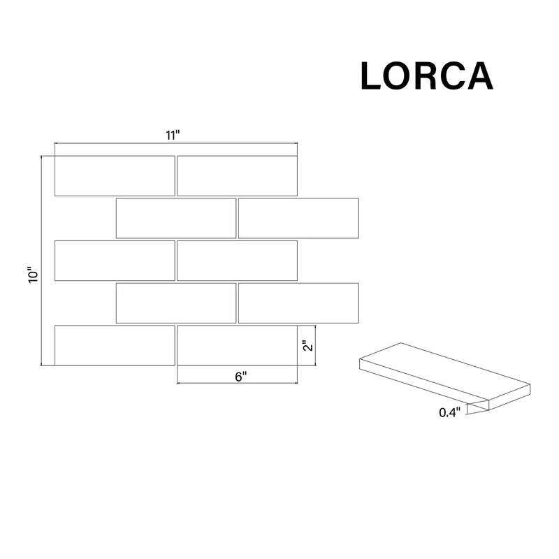 Altair Lorca Subway Lava Stone Mosaic Floor and Wall Tile