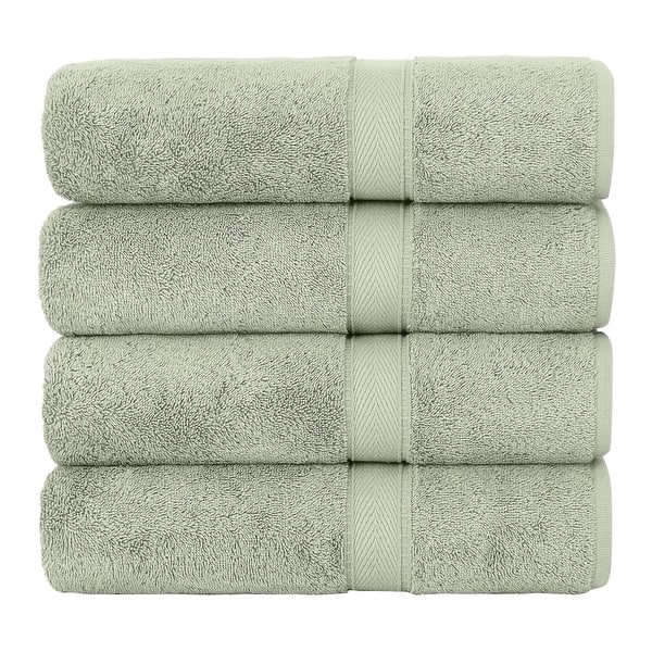 slide 2 of 6, Authentic Hotel and Spa Turkish Cotton Bath Towels (Set of 4) Green