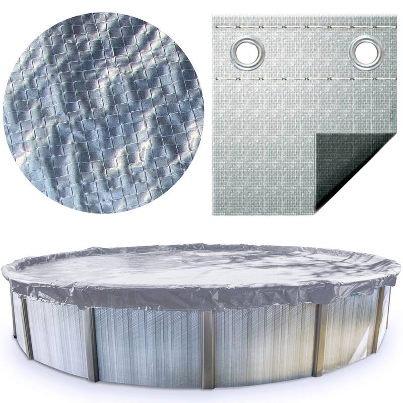 Swimline Hydrotools Silver King Winter Cover for 18 Ft Above Ground Round Pools - 8.8