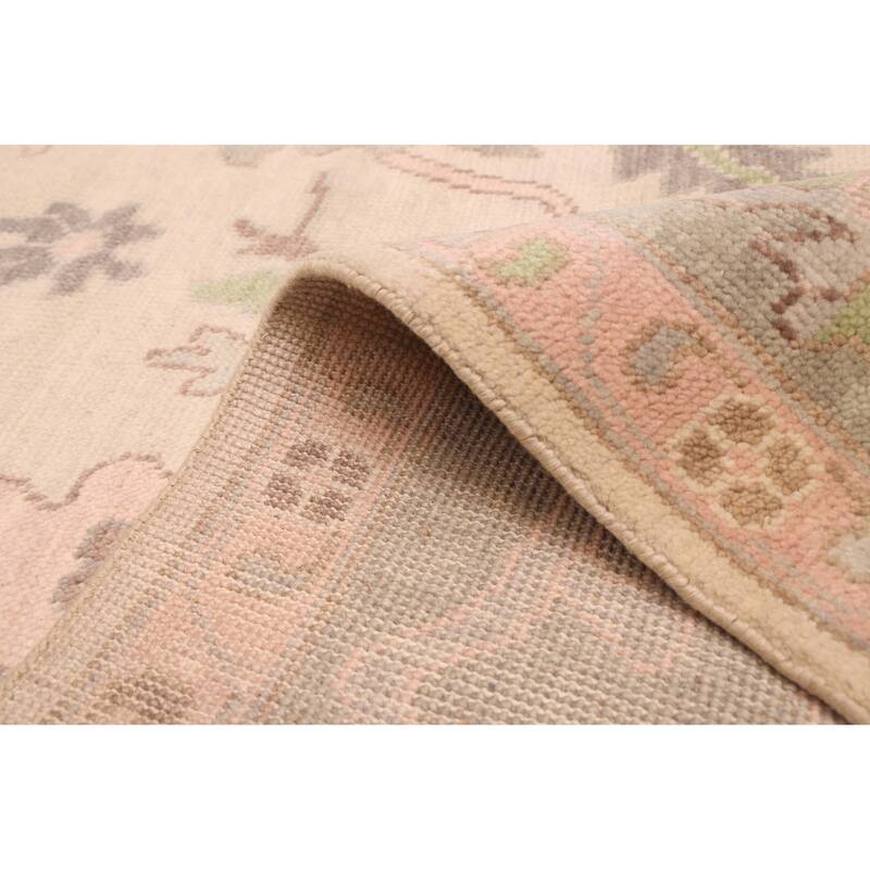 ECARPETGALLERY Hand-knotted Modern Oushak Cream Wool Rug - 7'10 x 9'11