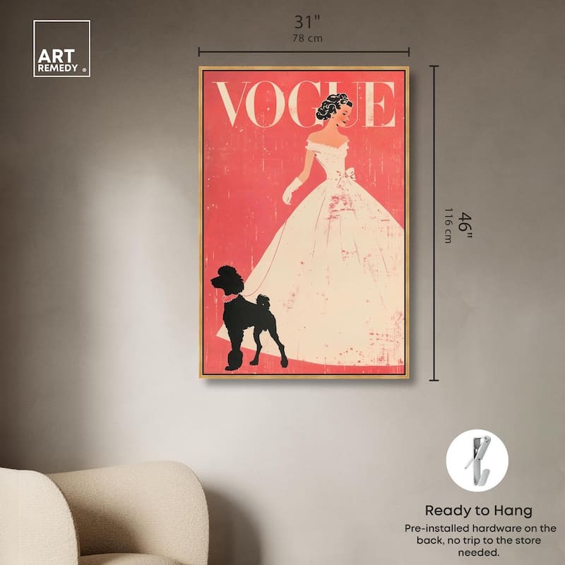 Red and Ivory Cover Canvas by Art Remedy