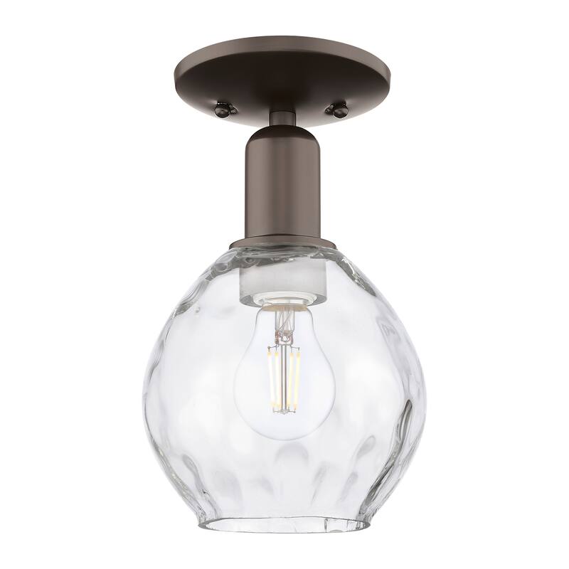 Innovations Lighting Endless Possibilities Arcadia - Waverly - 1 Light 6" Semi-Flush Mount - Oil Rubbed Bronze