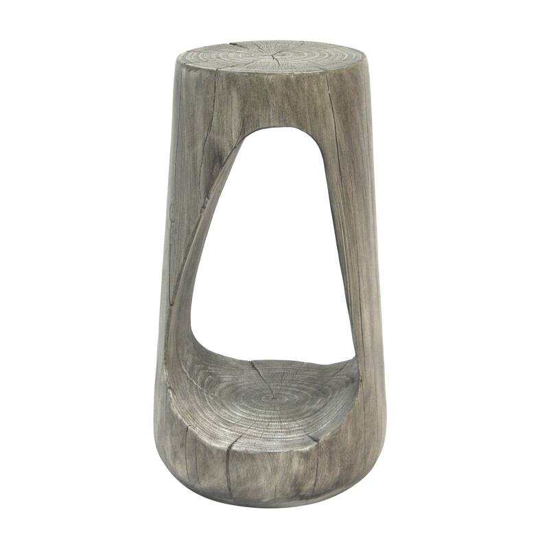 Christopher Knight Home - Emery Hollow Round Wood Grain Side Table - Gray_26.57" H - 26.57" H