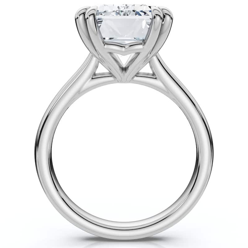 Bliss Diamond Certified 6Ct Emerald Cut Diamond Solitaire Ring Gold Lab Grown