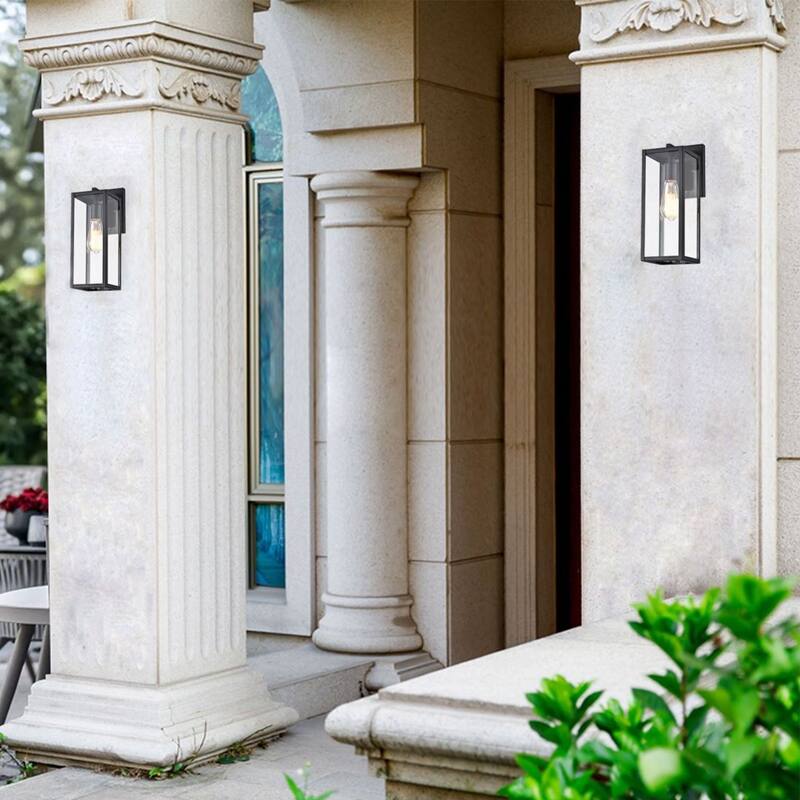 Franklin 1 Light Matte Black Contemporary Outdoor Wall Lantern