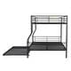 preview thumbnail 29 of 30, [Save Space or Split Into 2 Beds] Full XL Over Queen Metal Bunk Bed with Trundle