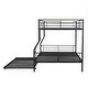 preview thumbnail 8 of 9, Full XL Over Queen Metal Bunk Bed with Trundle