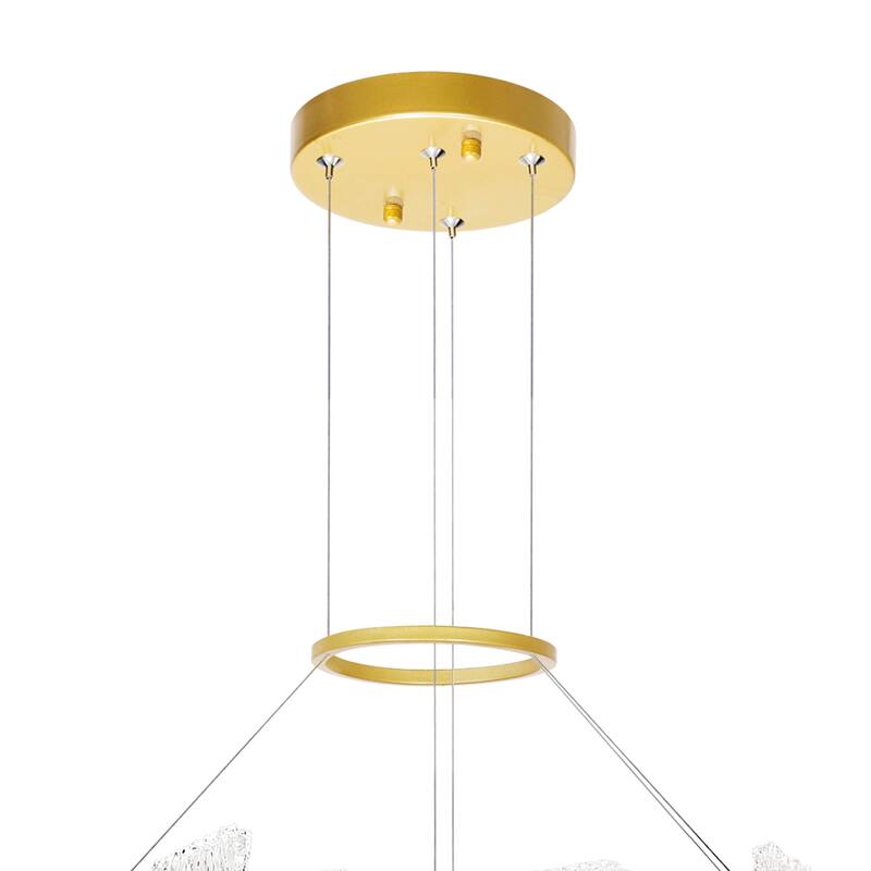 Guadiana 32 in LED Satin Gold Chandelier - Satin Gold