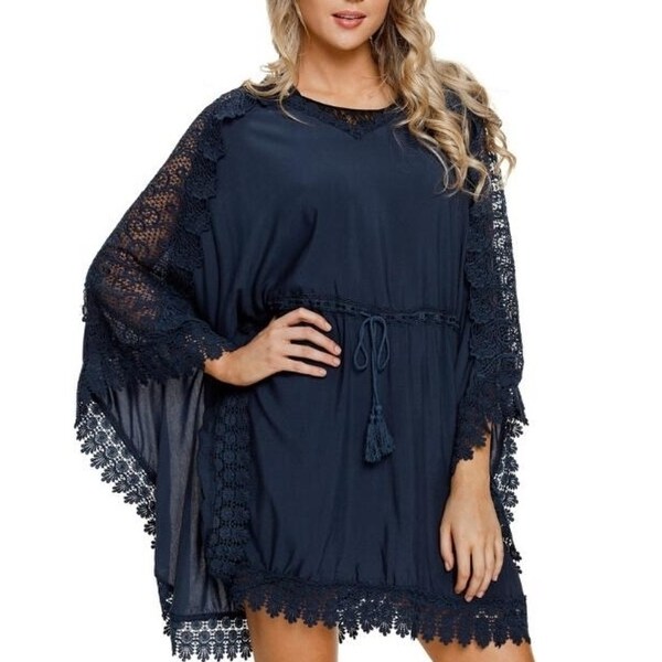 black tassel beach cover up