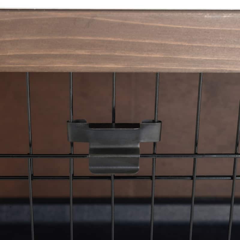 Spacious Pet House,2-Story Large Rabbit Hutch is designed for convenient cleaning - Brown