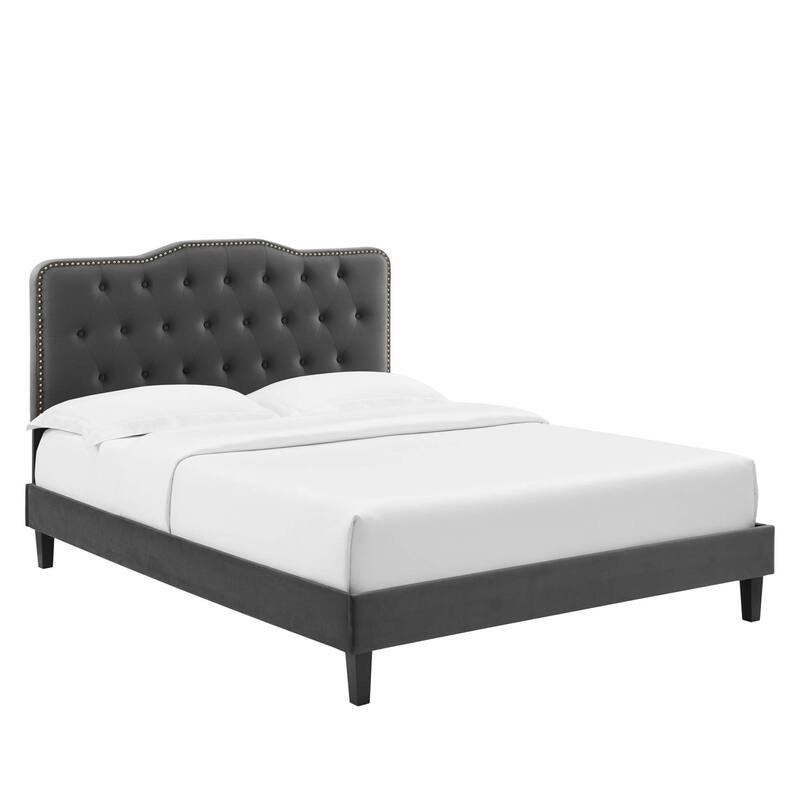 Amber Performance Velvet Twin Platform Bed