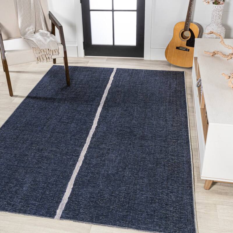JONATHAN Y Korsa Medallion Textured Weave Machine Washable Area Rug