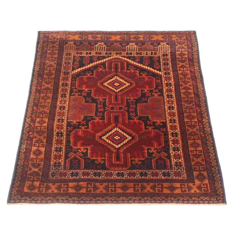Teimani Burgundy Rug 2'11" x 4'8" - 2'11 x 4'8