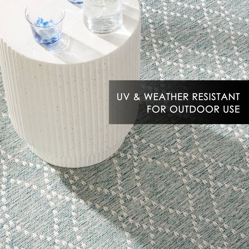 NICOLE MILLER NEW YORK Corin Distressed Outdoor Area Rug