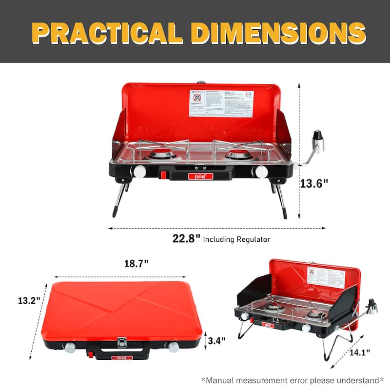 FEASTO Propane Portable Camping Stoves with 28000 BTU