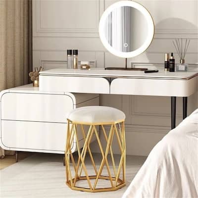 Modern Luxury Round Stool Office Chair Bird'S Nest Stool Legs