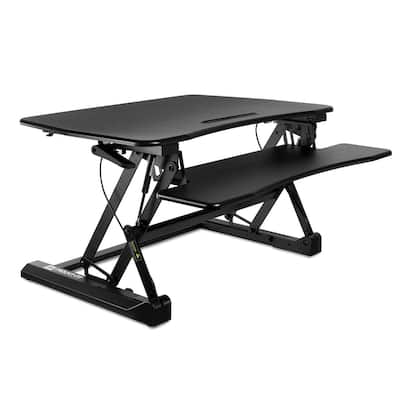 Mount-It! Standing Desk Sit-Stand Desk Converter Height Adjustable, Large Surface Area
