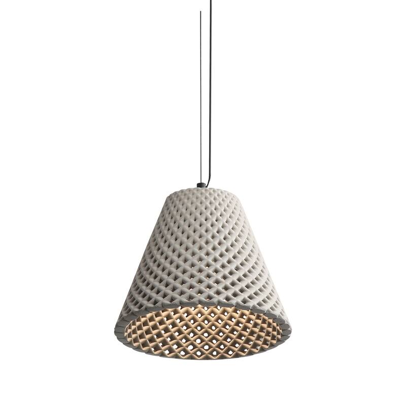 Golden Lighting Clarus 10in Integrated LED Pendant in Grey Cement - Gold