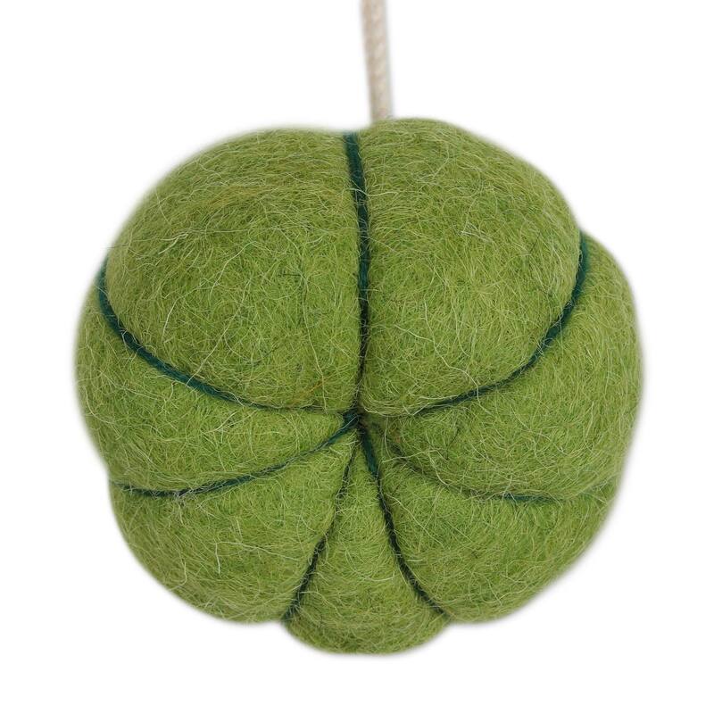 Novica Handmade Dancing Pumpkins Wool Felt Ornaments (Set Of 8)