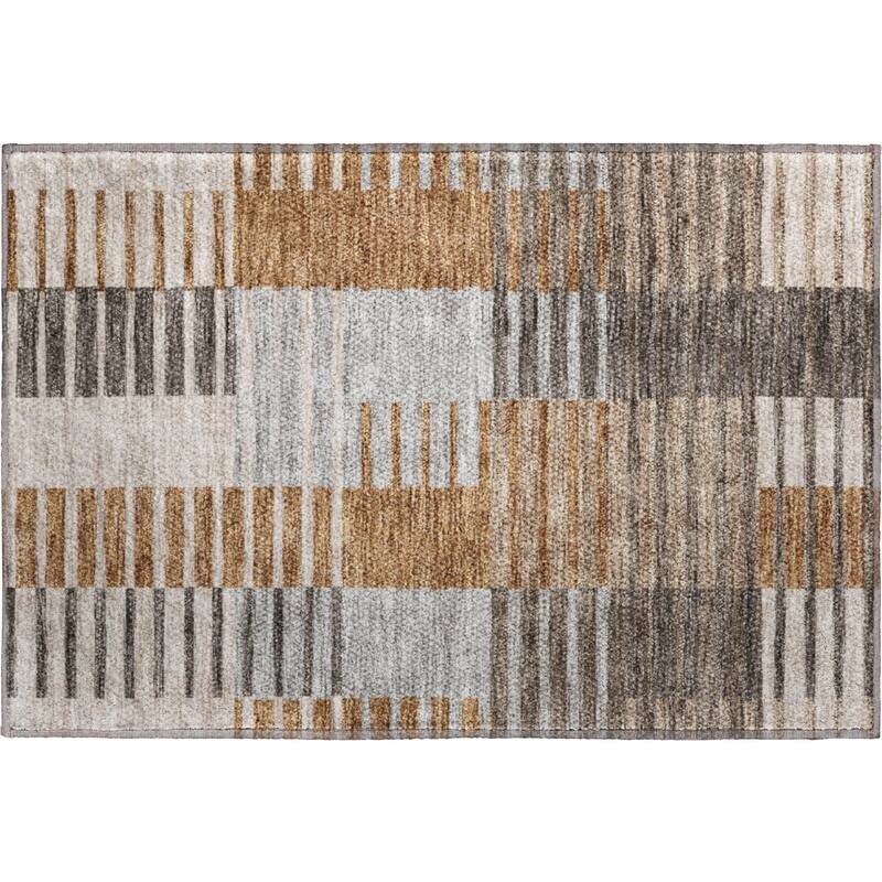 Premium Washable Super Soft Geo Stripe Mayfield Rug