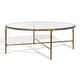 preview thumbnail 5 of 6, SAFAVIEH Couture Jessa Oval Metal Coffee Table - 40"W x 30"D x 15"H