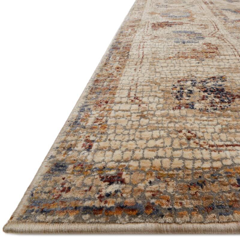 Alexander Home Distressed Persian Rustic French Country Mosaic Area Rug