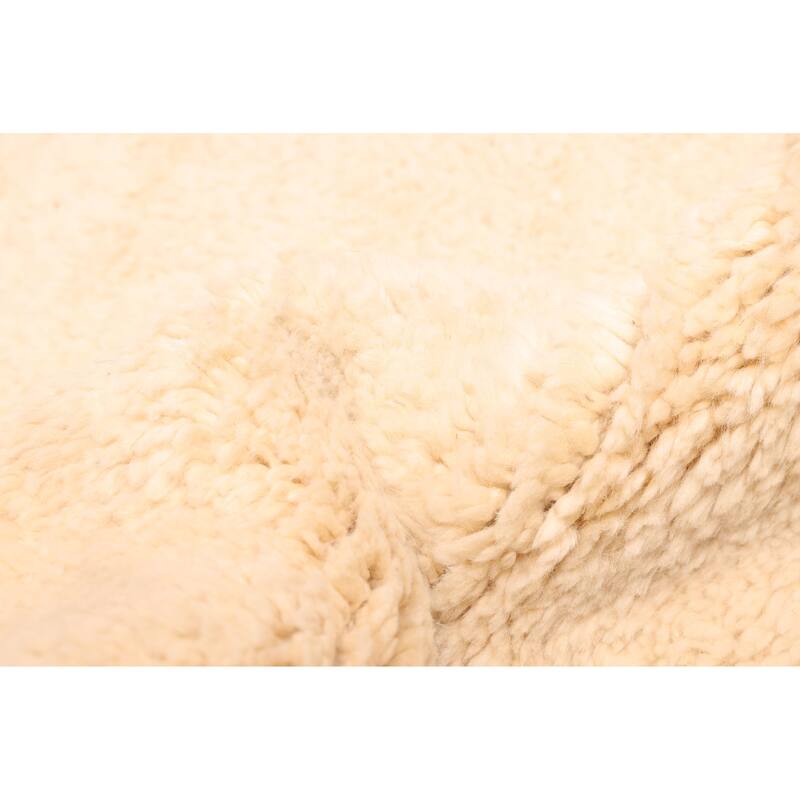 ECARPETGALLERY Hand-knotted Pak Finest Gabbeh Cream Wool Rug - 10'5 x 13'0