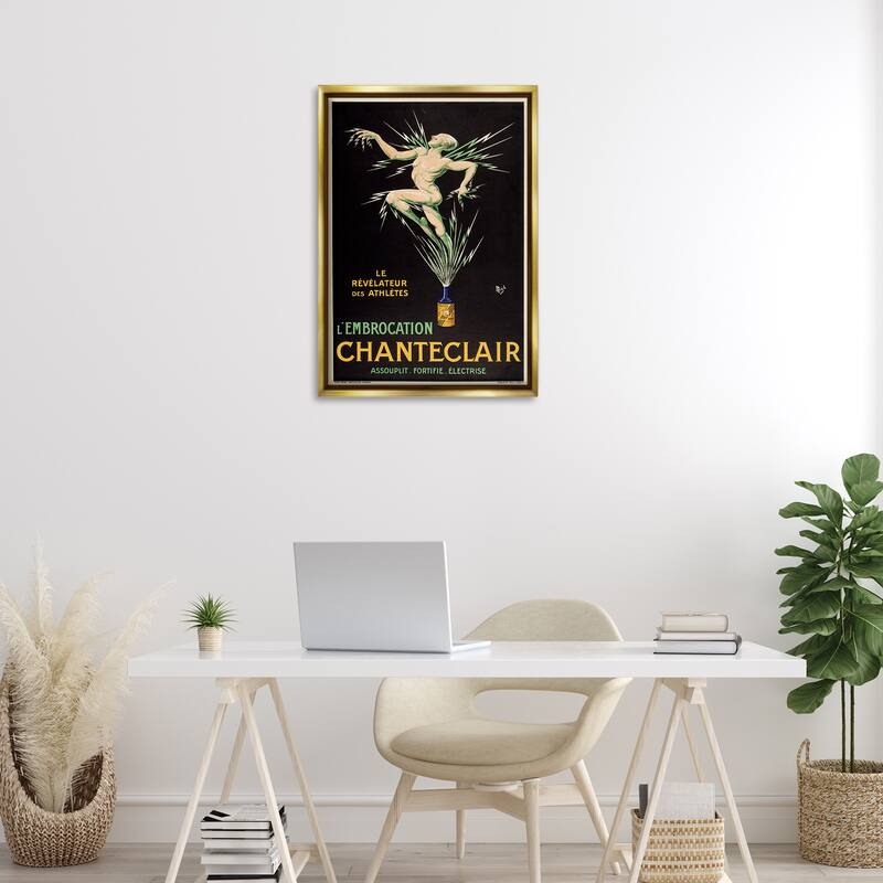 Stupell Vintage Chanteclair Wine Framed Floater Canvas Wall Art Design By Marcus Jules