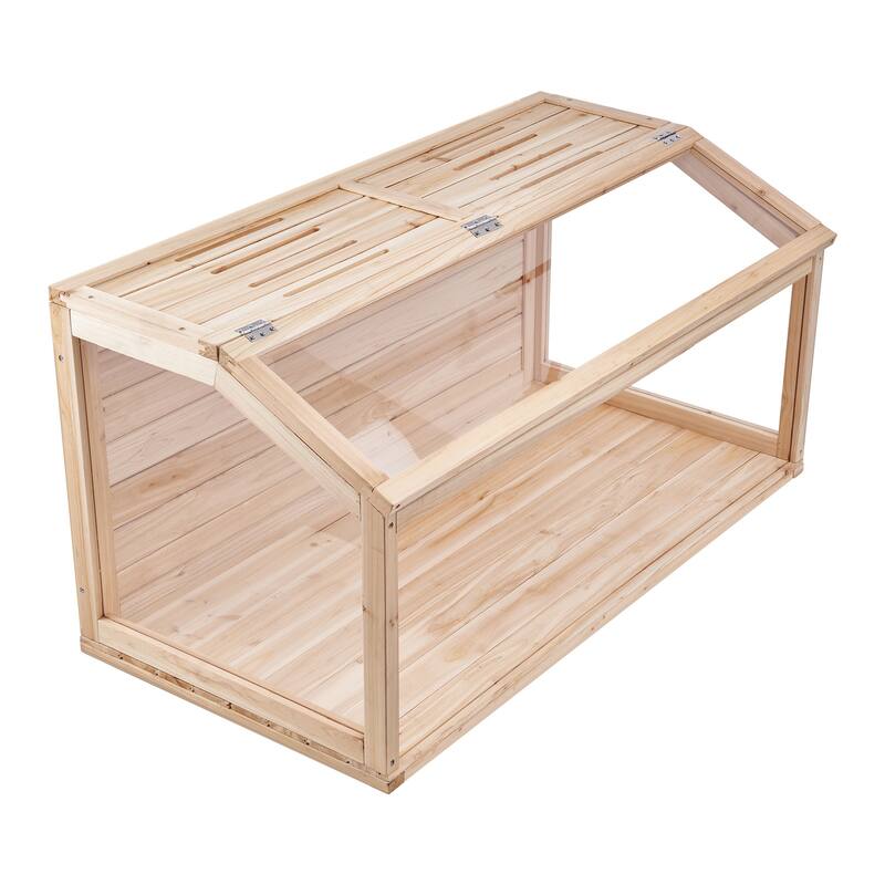 UIMOSO Wooden Hamster Cage, 270° Viewing Hamster Habitat, Dwarf Hamster Cages with Openable Top - 40 x 20 x 20in