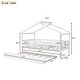 preview thumbnail 12 of 30, Twin Size House Bed for Kids, Wooden House Bed Twin with Trundle