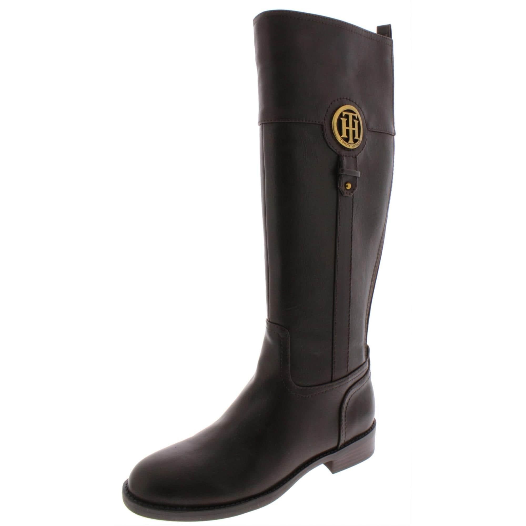 tommy hilfiger riding boots black