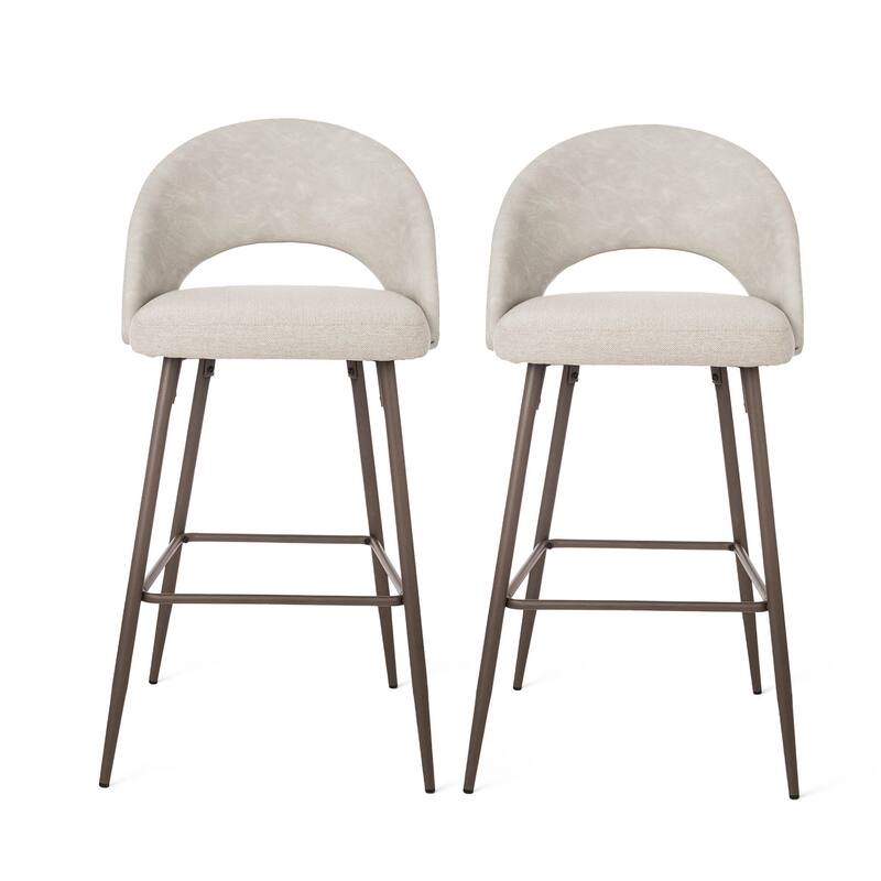 Glitzhome Set of 3 Leatherette Adjustable Swivel Bar Stool Pub Table Set
