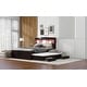 preview thumbnail 13 of 30, Twin XL/Full XL Size Platform Bed with LED Storage Headboard and Charging Station, Wood Bed Frame w/Twin Size Trundle &2 Drawers