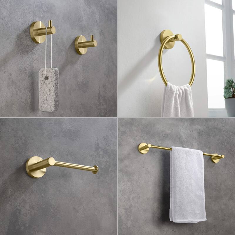Circular 5-Piece Bathroom Hardware Set