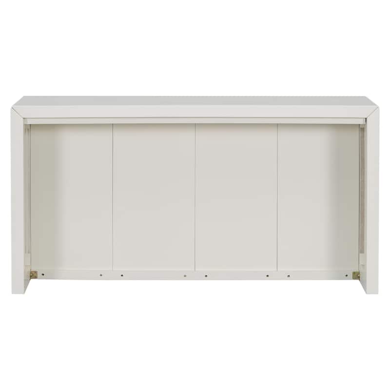 Wavy Design Rectangular Console Table, Narrow Long Entryway Table Side Table for Study Living Room Foyer