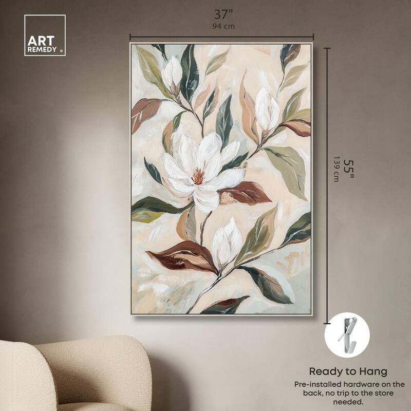 Soft Magnolia I Canvas by Art Remedy