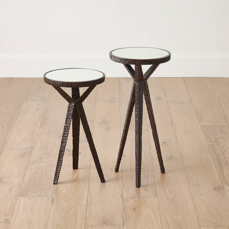 Tamsin Round Antique Brown Drink Table