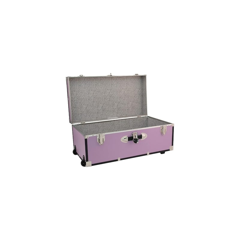 HomeStock Lockable Under Bed Storage Trunk - Heavy Duty Portable Footlocker for College Dorms & Camps with Secure Latch Closure