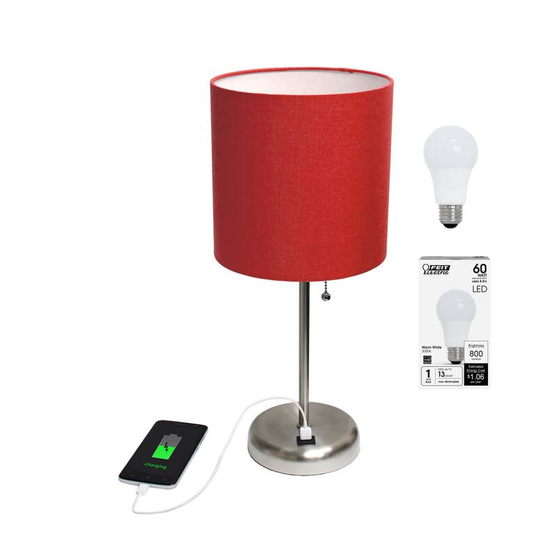 Simple Designs 19.5" Desk Lamp with Feit LED Bulb Included - 19.50