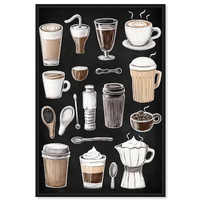 Coffee Chalkboard Canvas by Art Remedy