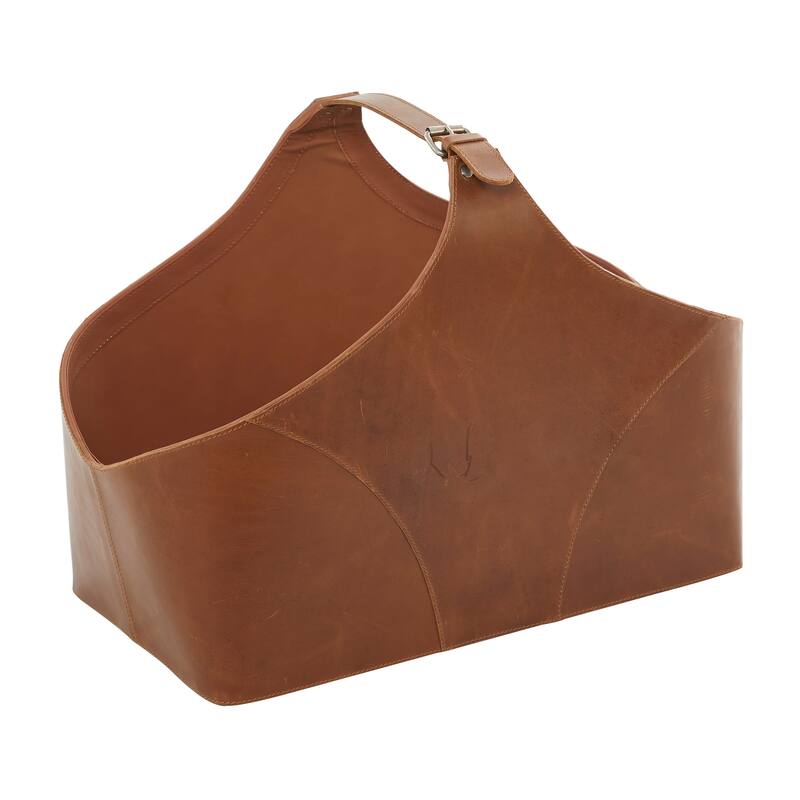 Leather Modern Magazine Holder - 16 x 23 x 12