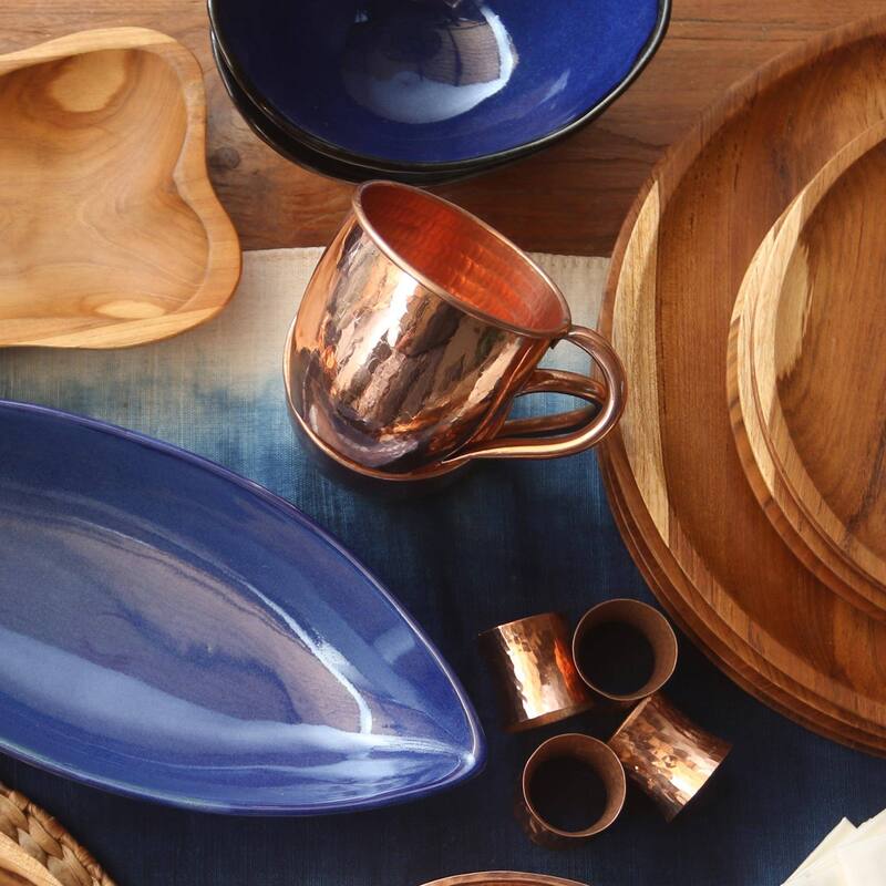 Novica Handmade Warm Glow Copper Mugs (Pair)