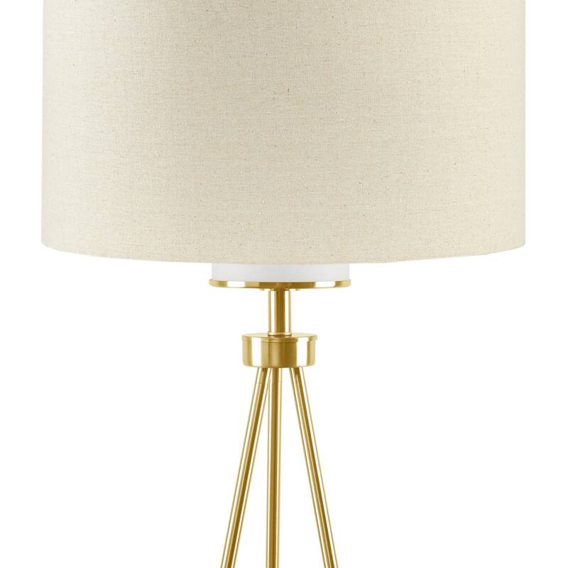 INK+IVY Pacific Metal Tripod Floor Lamp with Glass Shade