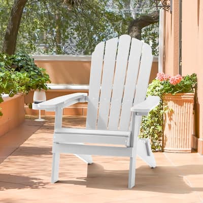 Bonosuki Folding Adirondack Chair Patio Outdoor Plastic Fire Pit Chair