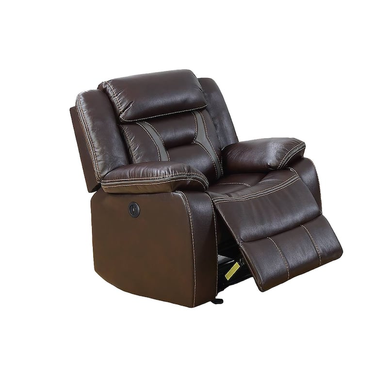 Gel Leatherette Power Recliner